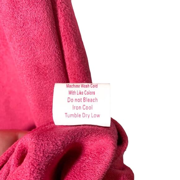 Julie Brown Suede Short Sleeve Triangle Cut Out Sheath Dress Pink Gold Medium - Picture 8 of 9